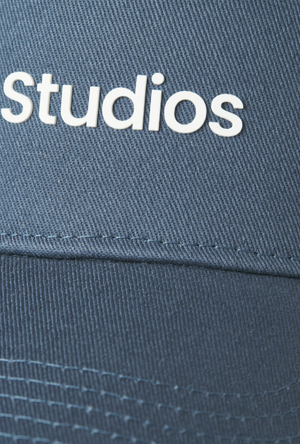 Detail image  of the Jack and jones base soho cap in navy, by brand Jack&jones