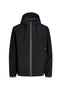 Front image of Benjamin light hood jacket in black, by brand Jack&jones