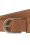Front image of the Benson leather belt in brown, by brand Jack&jones