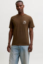 Image of BREWY SS TEE in chocolate, by brand JACK&JONES