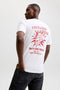 Back image of a model wearing the Brewy ss tee in white, by brand Jack&jones