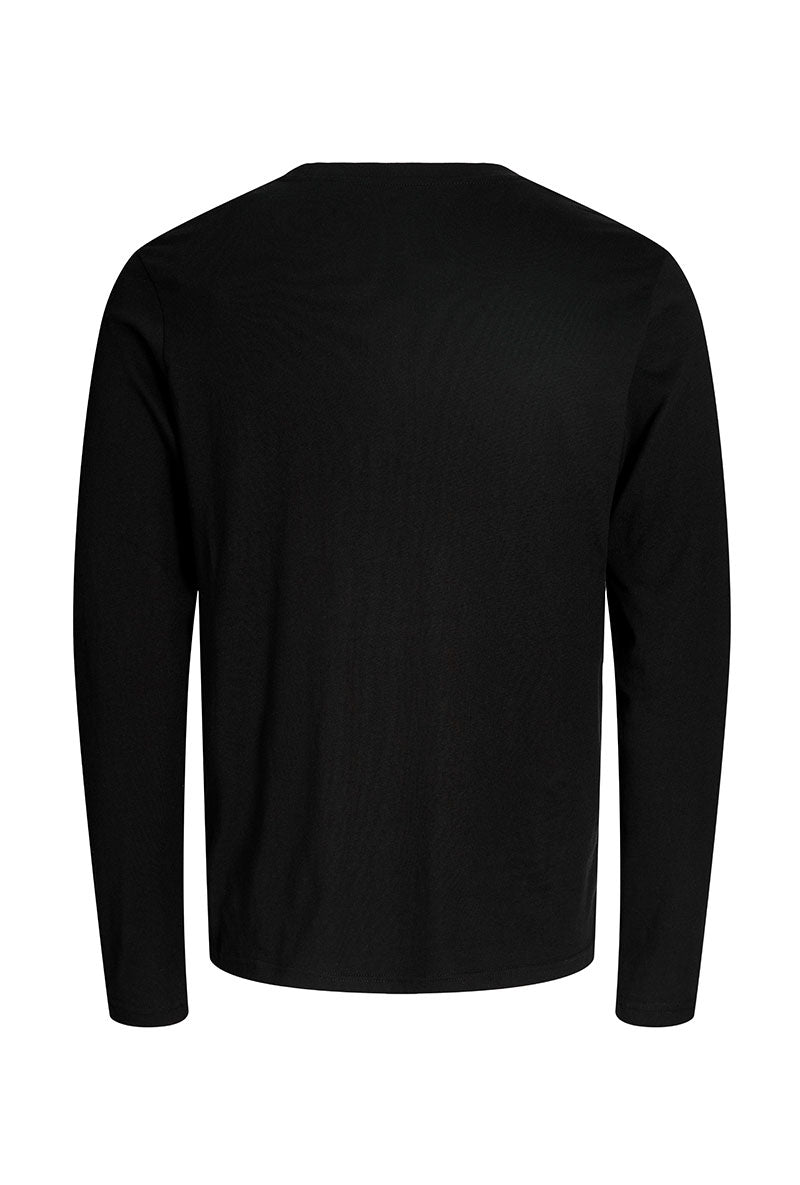 Back image of Buster ls tee in black, by brand Jack&jones