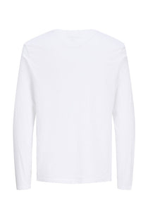 Back image of the Buster ls tee in white, by brand Jack&jones
