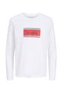 Image of BUSTER LS TEE in white, by brand JACK&JONES