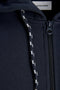 Front image of the Buster sweat zip hoodie in black, by brand Jack&jones