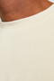 Close up image  of the Jack and jones charge sweatshirt in beige, by brand Jack&jones