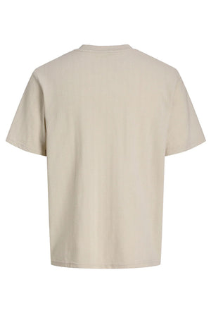 Back image of the Chelsea structure tee in beige, by brand Jack&jones