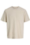 Front image of Chelsea structure tee in beige, by brand Jack&jones