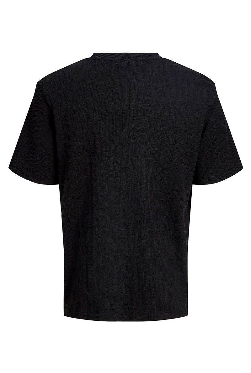 Back image of Chelsea structure tee in black, by brand Jack&jones