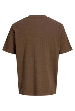 Back image of the Chelsea structure tee in brown, by brand Jack&jones