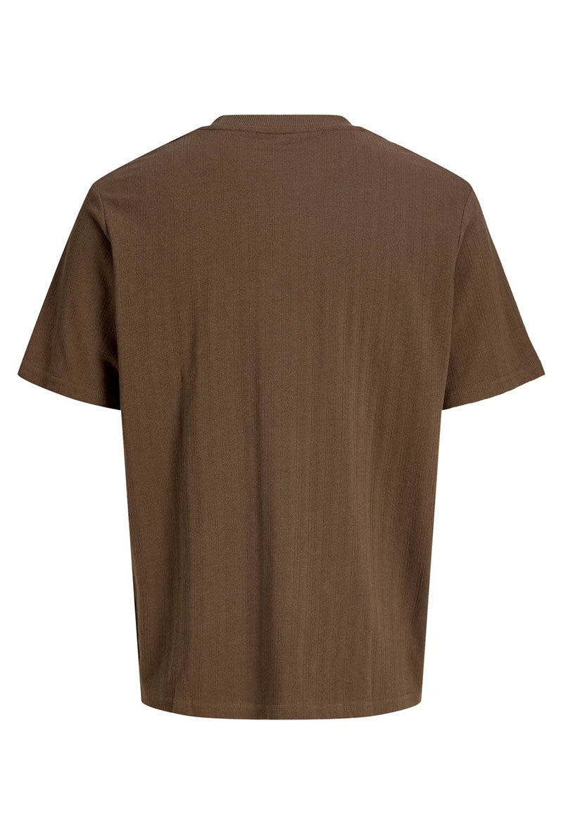 Back image of Chelsea structure tee in brown, by brand Jack&jones