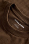 Front image of the Chelsea structure tee in brown, by brand Jack&jones