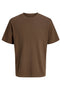 Front image of Chelsea structure tee in brown, by brand Jack&jones