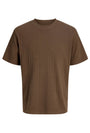 Image of CHELSEA STRUCTURE TEE in brown, by brand JACK&JONES