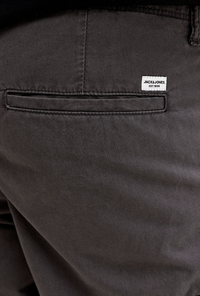 Back pocket image of Cole matty cargo shorts in charcoal, by brand Jack&jones