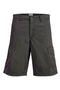 Front image of the Cole matty cargo shorts in charcoal, by brand Jack&jones