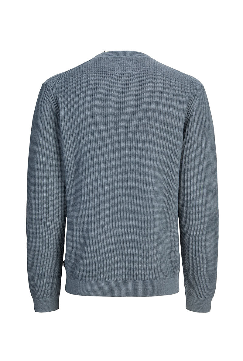 Back image of Connor crew neck knit in petrol, by brand Jack&jones