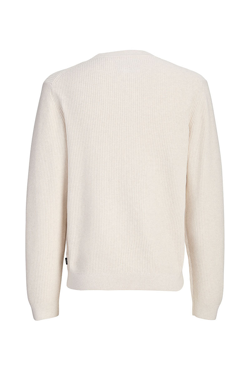 Back image of Connor crew neck knit in beige, by brand Jack&jones