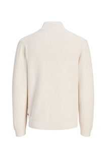 Back image of the Connor knit half zip in cream, by brand Jack&jones
