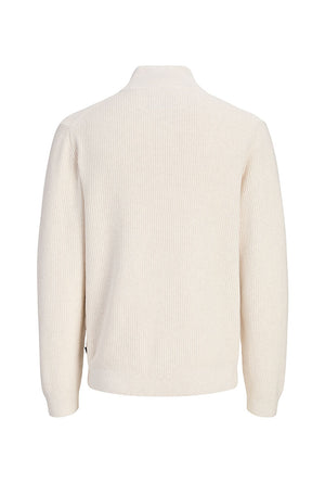 Back image of the Connor knit half zip in cream, by brand Jack&jones