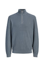 Image of CONNOR KNIT HALF ZIP in petrol, by brand JACK&JONES