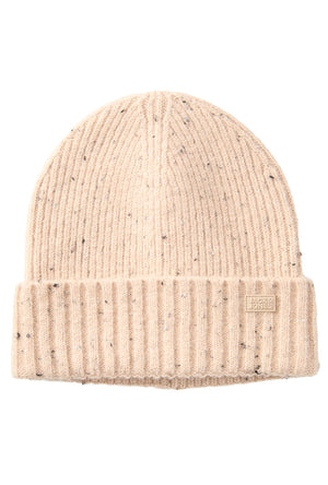 Front image of the Crush beanie in stone, by brand Jack&jones