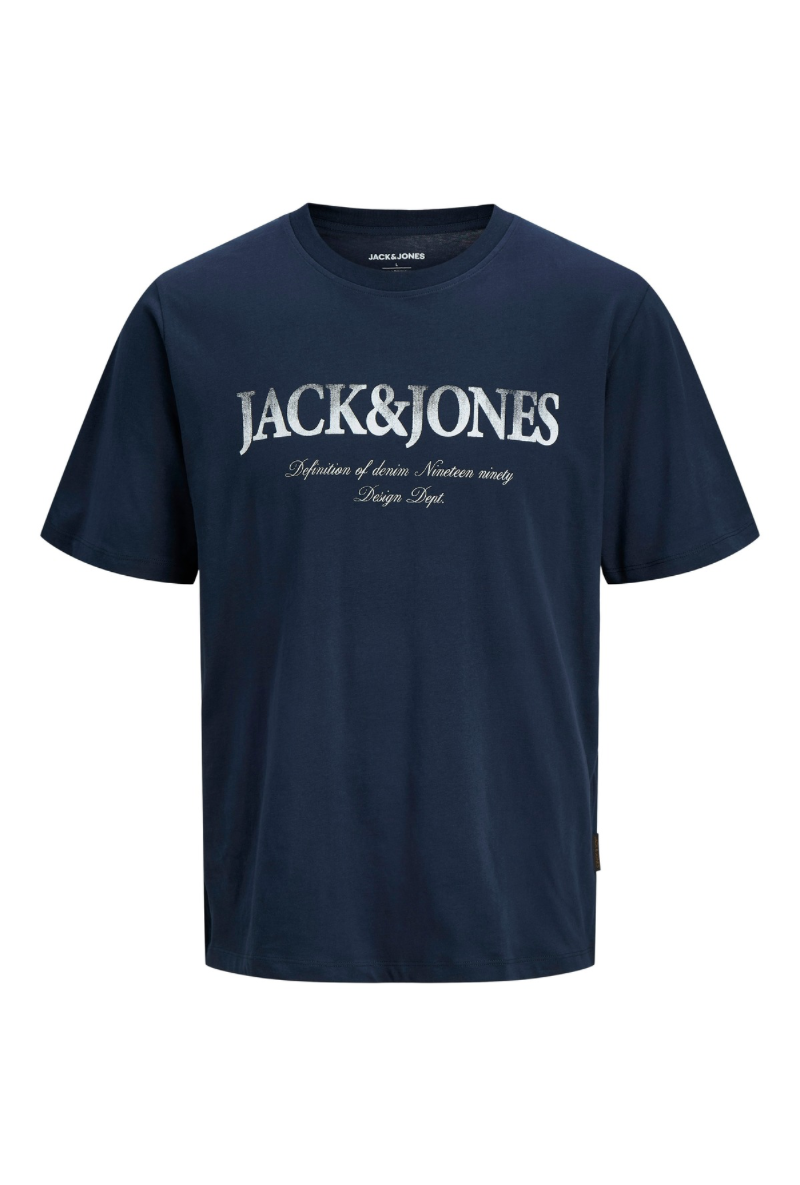 Product image of Jack and jones daytona print tee in navy, by brand Jack&jones