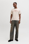 Front image of model wearing Jack and jones daytona print tee in , by brand Jack&jones