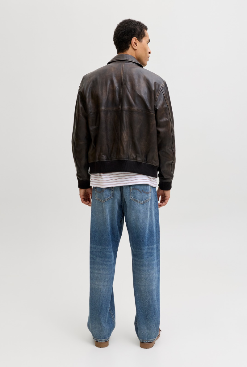 Back image of a model wearing Jack and jones eddie original jeans in , by brand Jack&jones