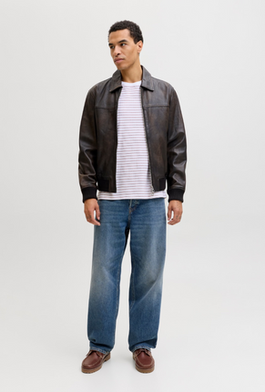 Front image of a model wearing Jack and jones eddie original jeans in , by brand Jack&jones