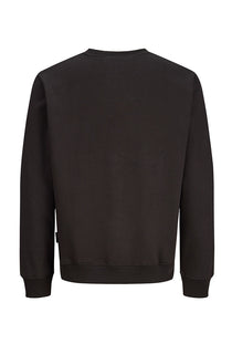 Back image of the Fusion box crew neck sweat in black, by brand Jack&jones