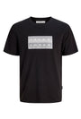 Image of FUSION BOX PRINT TEE in black, by brand JACK&JONES