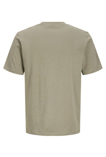 Back image of the Fusion box print tee in khaki, by brand Jack&jones