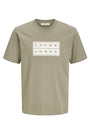Image of FUSION BOX PRINT TEE in khaki, by brand JACK&JONES