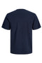 Back image of the Fusion box print tee in navy, by brand Jack&jones
