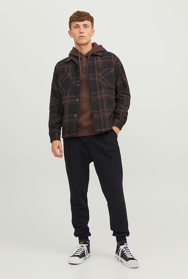 Front image of Gordon bradley sweat pants in black, by brand Jack&jones