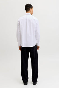 Back image of the Harvey oxford ls shirt in white, by brand Jack&jones