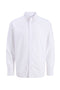 Front image of the Harvey oxford ls shirt in white, by brand Jack&jones