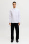 Front image of the Harvey oxford ls shirt in white, by brand Jack&jones
