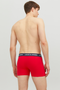 Back image of a model wearing the Jack and jones james 3 pk trunks in navy, by brand Jack&jones