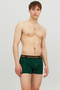 Front image of a model wearing the Jack and jones james 3 pk trunks in navy, by brand Jack&jones