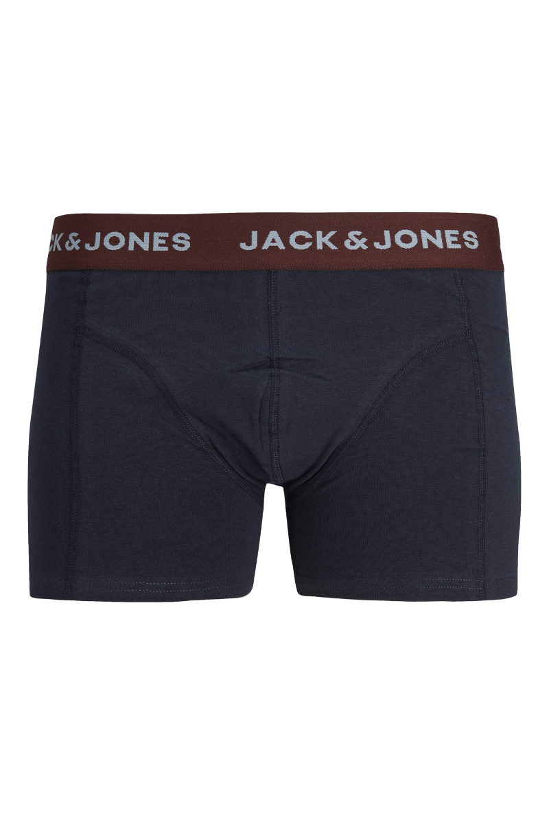 Product image of Jack and jones james 3 pk trunks in navy, by brand Jack&jones
