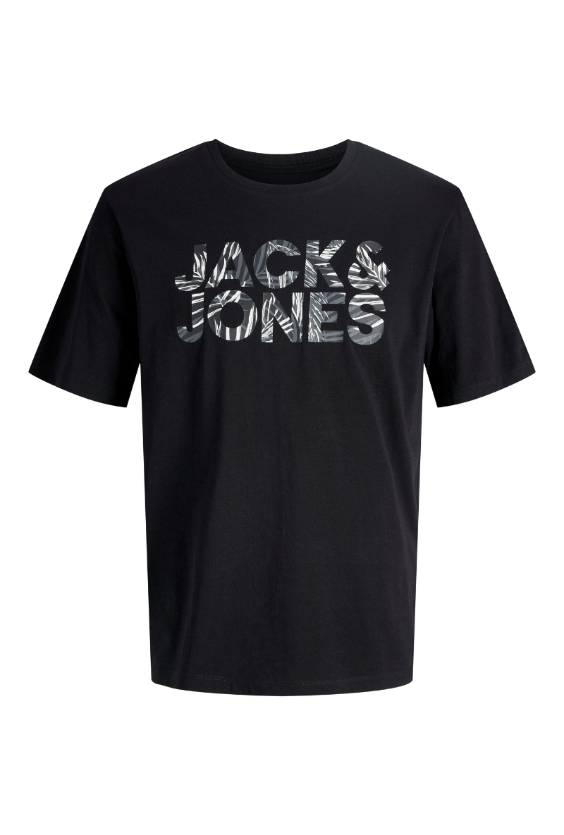 Product image  of Jack and jones jeff logo tee in black, by brand Jack&jones