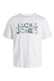 Product image of the Jack and jones jeff logo tee in white, by brand Jack&jones