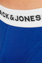Close up image  of the Jack and jones joe 3 pk trunks in navy, by brand Jack&jones