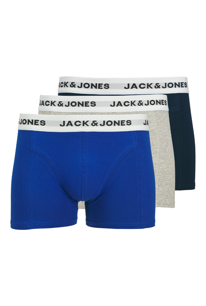 Product image of Jack and jones joe 3 pk trunks in navy, by brand Jack&jones