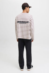 Back image of the Kane bradley uncuffed sweat pants in black, by brand Jack&jones