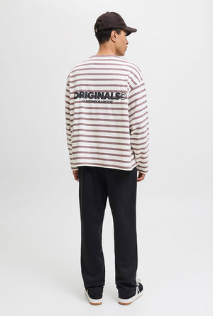Back image of the Kane bradley uncuffed sweat pants in black, by brand Jack&jones