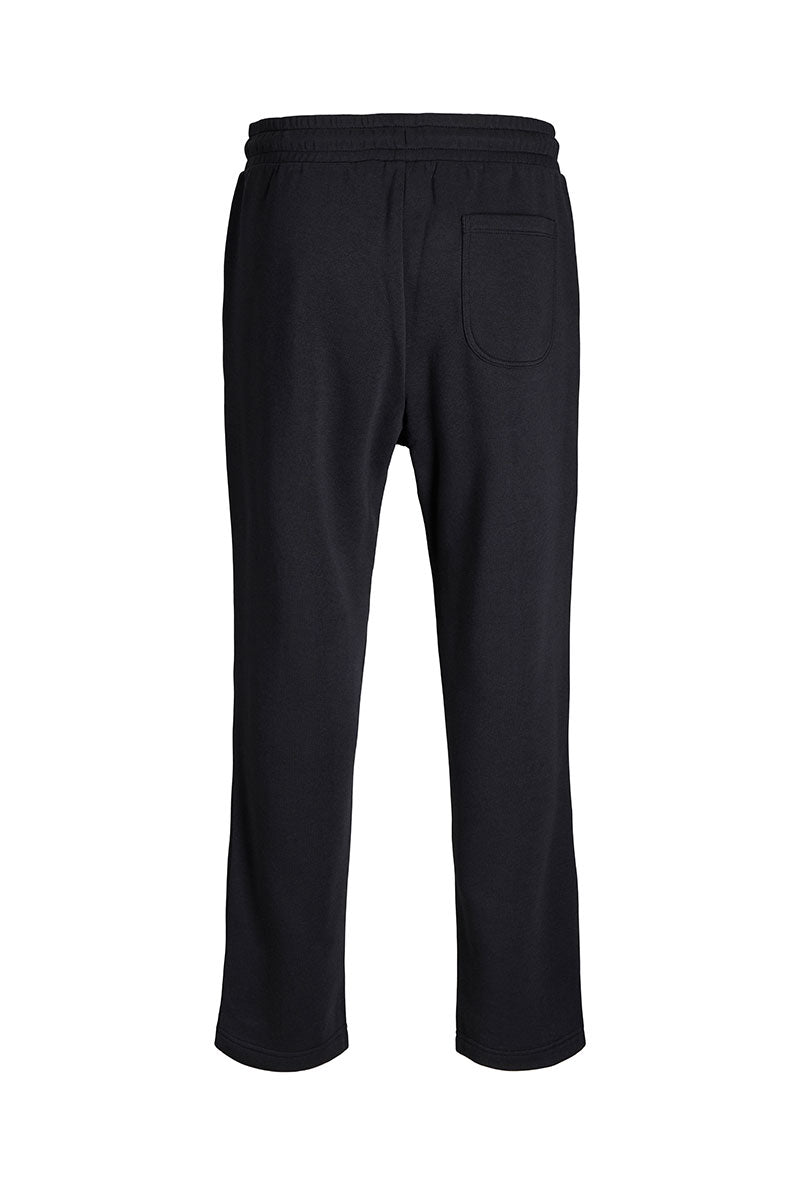Back image of Kane bradley uncuffed sweat pants in black, by brand Jack&jones