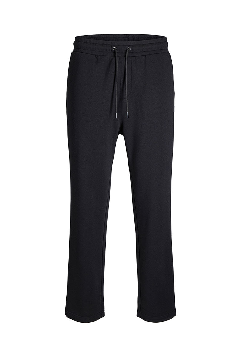 Front image of Kane bradley uncuffed sweat pants in black, by brand Jack&jones